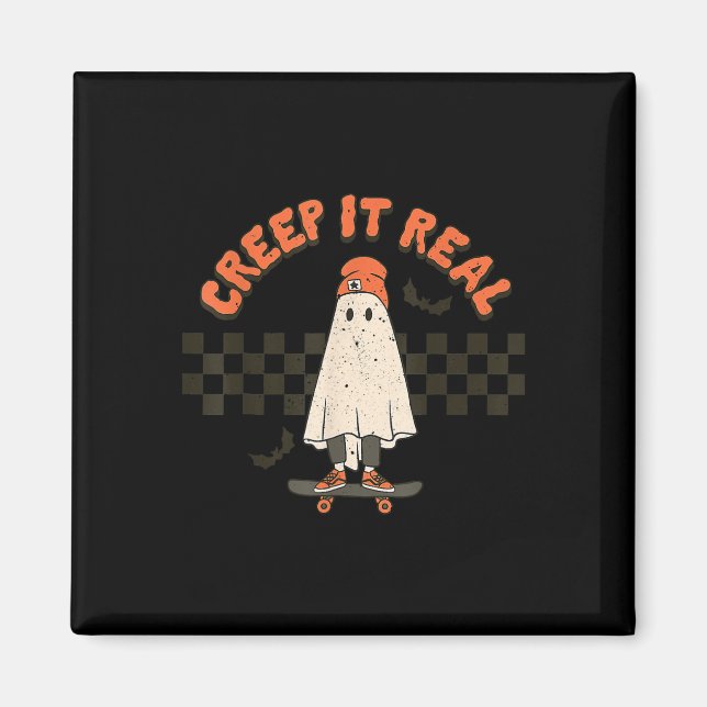 Imán Retro Halloween Creep lo hace real Fall Boy Fall S (Frente)