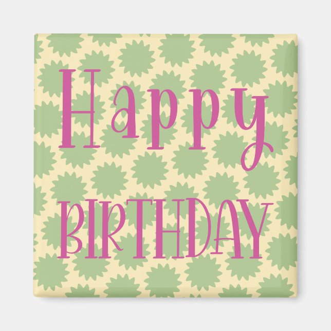 Imán Retro Happy Birday Magnet (Frente)