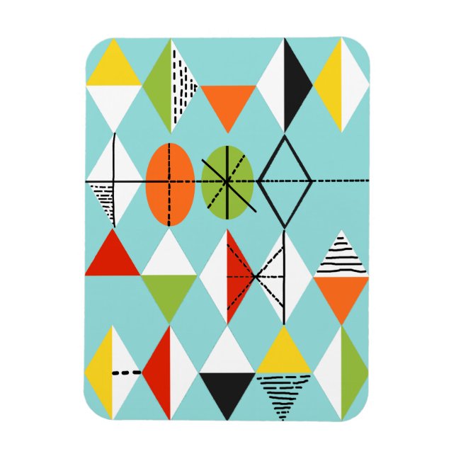 Imán Retro Harlequin Pattern Flexi Magnet (Vertical)