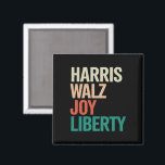 Imán Retro Harris Waltz 2024 Harris Walz Joy Liberty<br><div class="desc">Walz Walz 2024 Harris Walz Joy Liberty</div>