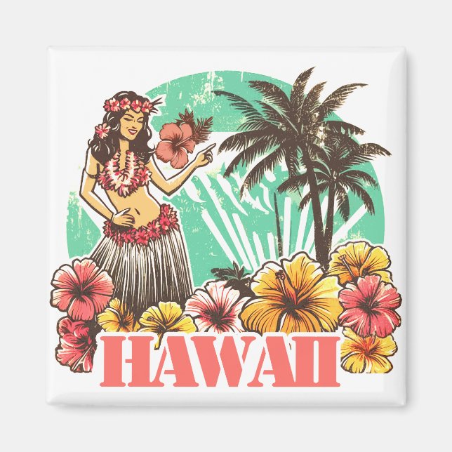 Imán Retro Hawaii (Frente)