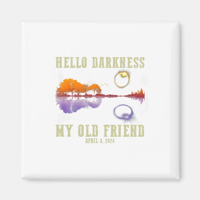 Imán Retro Hola Oscuridad Mi Viejo Amigo Gracioso Sol T (Frente)