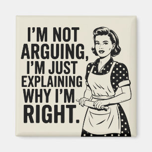 Imán Retro Housewife Magnet Funny