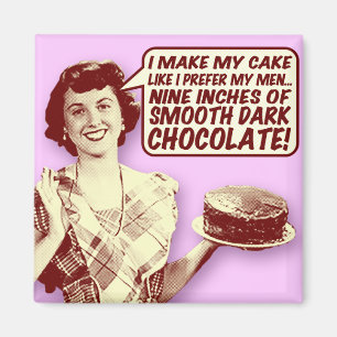 Imán Retro Housewife Magnet - Nueve pulgadas de chocola