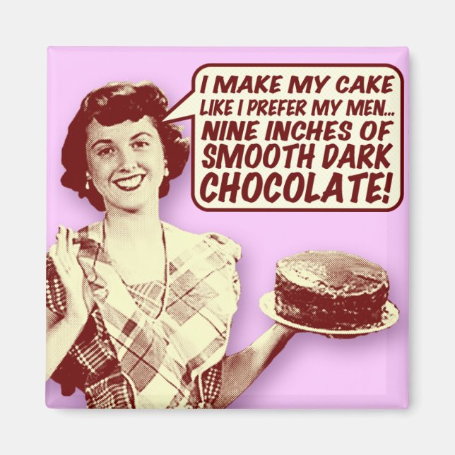 Imán Retro Housewife Magnet - Nueve pulgadas de chocola (Frente)