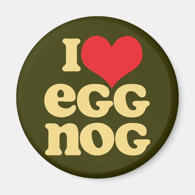 Imán Retro I Love Eggnog Magnet (Frente)
