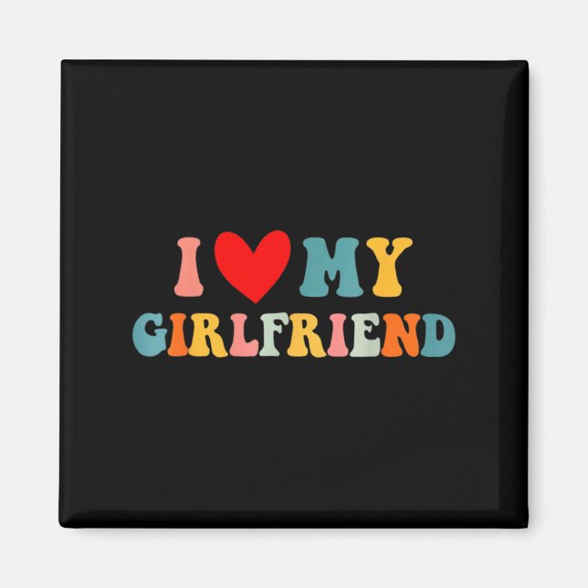 Imán Retro I Love My Girlfriend I Heart My Girlfriend V (Frente)