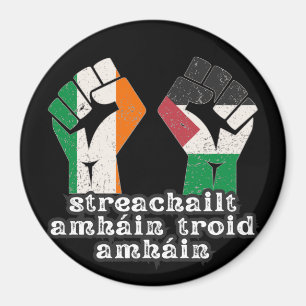 Imán Retro Irlanda La revolución del puño solidario en