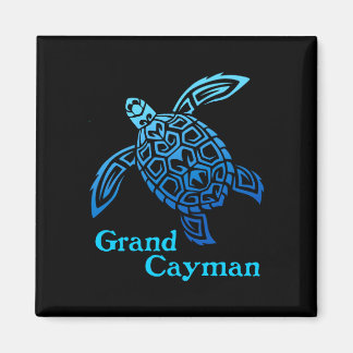 Imán Retro Islas Caimán Grand tortuga marina tribal