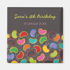 Imán Retro Jellybeans Pop Kid's Birthday Save The Date