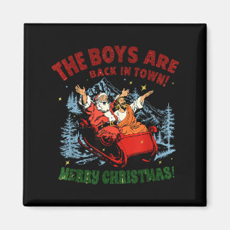 Imán Retro Jesus Santa The Boys Are Back In Town Merry 