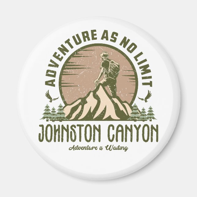 Imán Retro Johnston Canyon Hike (Frente)