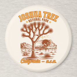 Imán Retro Joshua Tree Illustration in Ochre Red