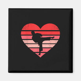 Imán Retro Karate Judo Corazón Valentine Martial Art Bo