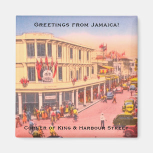 Imán Retro Kingston, Jamaica (calle King & Harbour)