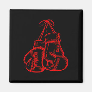 Imán Retro Love Red Boxing Glove Gifts Boxer Gift