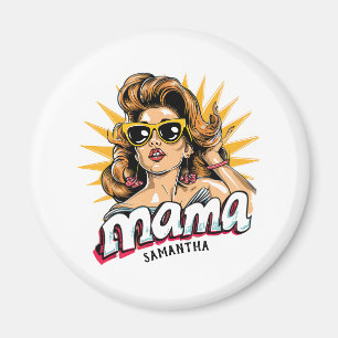 Imán Retro mamá pop Art 1 personalizado