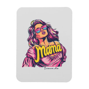 Imán Retro Mamá Pop Personalizada (6) Magnet