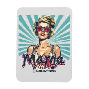 Imán Retro Mamá Pop Personalizada (7) Magnet