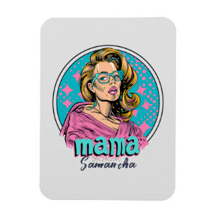 Imán Retro Mamá Pop Personalizada (8) Magnet