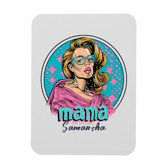 Imán Retro Mamá Pop Personalizada (8) Magnet (Vertical)