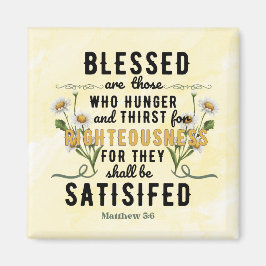 Imán Retro Matthew 5:6 Acuarela