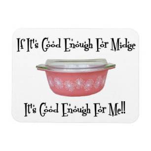 Imán Retro MCM Pyrex Pink Midge Magnet