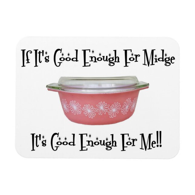Imán Retro MCM Pyrex Pink Midge Magnet (Horizontal)
