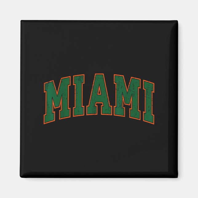Imán Retro Miami Florida Tee Men Women And Kids  (Frente)