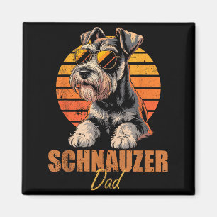 Imán Retro Miniatura Schnauzer Papá Divertido Perro Vin