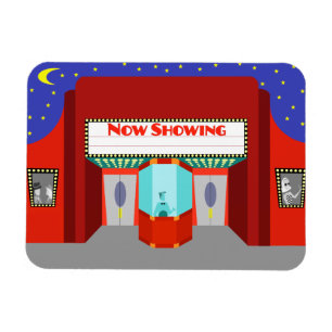 Imán Retro Movie Theater Flexible Magnet