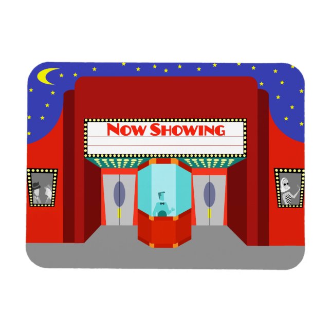 Imán Retro Movie Theater Flexible Magnet (Horizontal)