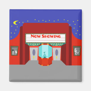 Imán Retro Movie Theater Magnet