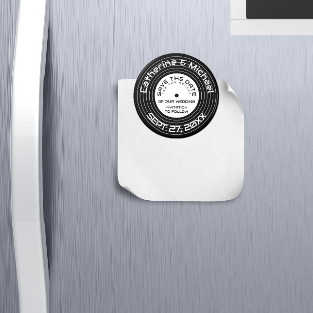 Imán Rétro Music Vinyl Record Guardar la fecha (Subido por el creador)