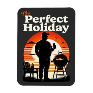 Imán Retro My Perfect Holiday Light Text Flex