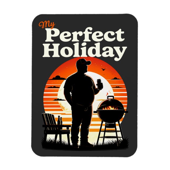 Imán Retro My Perfect Holiday Light Text Flex (Vertical)
