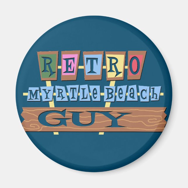 Imán Retro Myrtle Beach Guy (Frente)