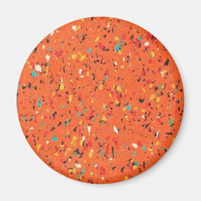 Imán Retro Naranja Confetti (Frente)