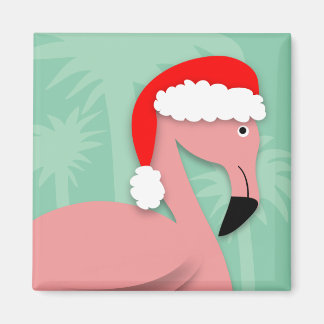 Imán Retro Navidades Magnet- Flamingo rosa