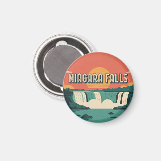 Imán Retro Niagara Falls Sunset Keychain 