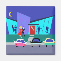 Retro Open House Fiesta Magnet