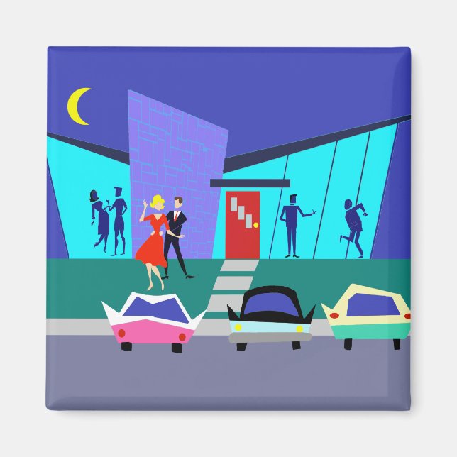 Imán Retro Open House Fiesta Magnet (Frente)