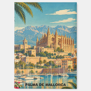 Imán Retro Palma de Mallorca Baleares Viajes Antiguos