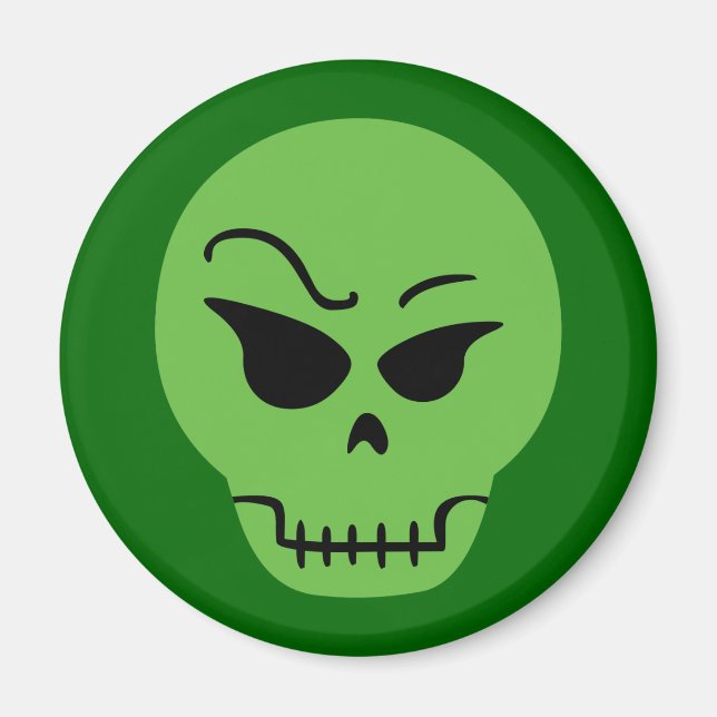Imán Retro Personalizado Skull (Frente)