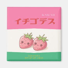 Imán Retro Pop Strawberry Charm - Harajuku Kawaii Style