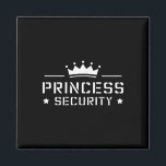 Imán Retro Princess Security Boys Brother Birthday Dad<br><div class="desc">Niños de Seguridad de Princesa Retro Hermano Cumpleaños y Mamá</div>