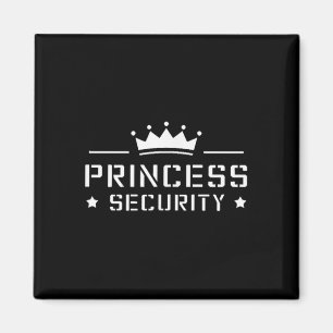 Imán Retro Princess Security Boys Brother Birthday Dad