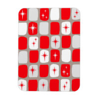 Retro Red Starburns Flexible Magnet
