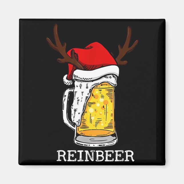 Imán Retro Reindeer Winedeer Reinbeer Matching Couples  (Frente)