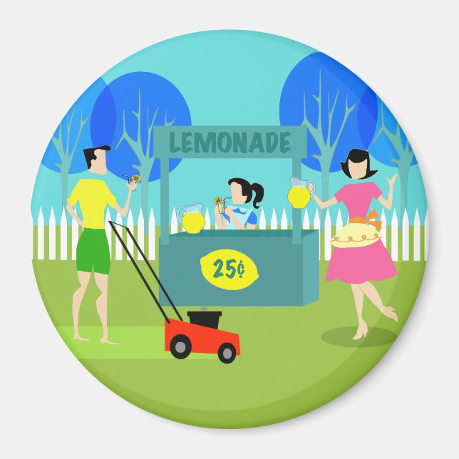 Imán Retro Retro Children's Lemonade Stand Magnet (Frente)